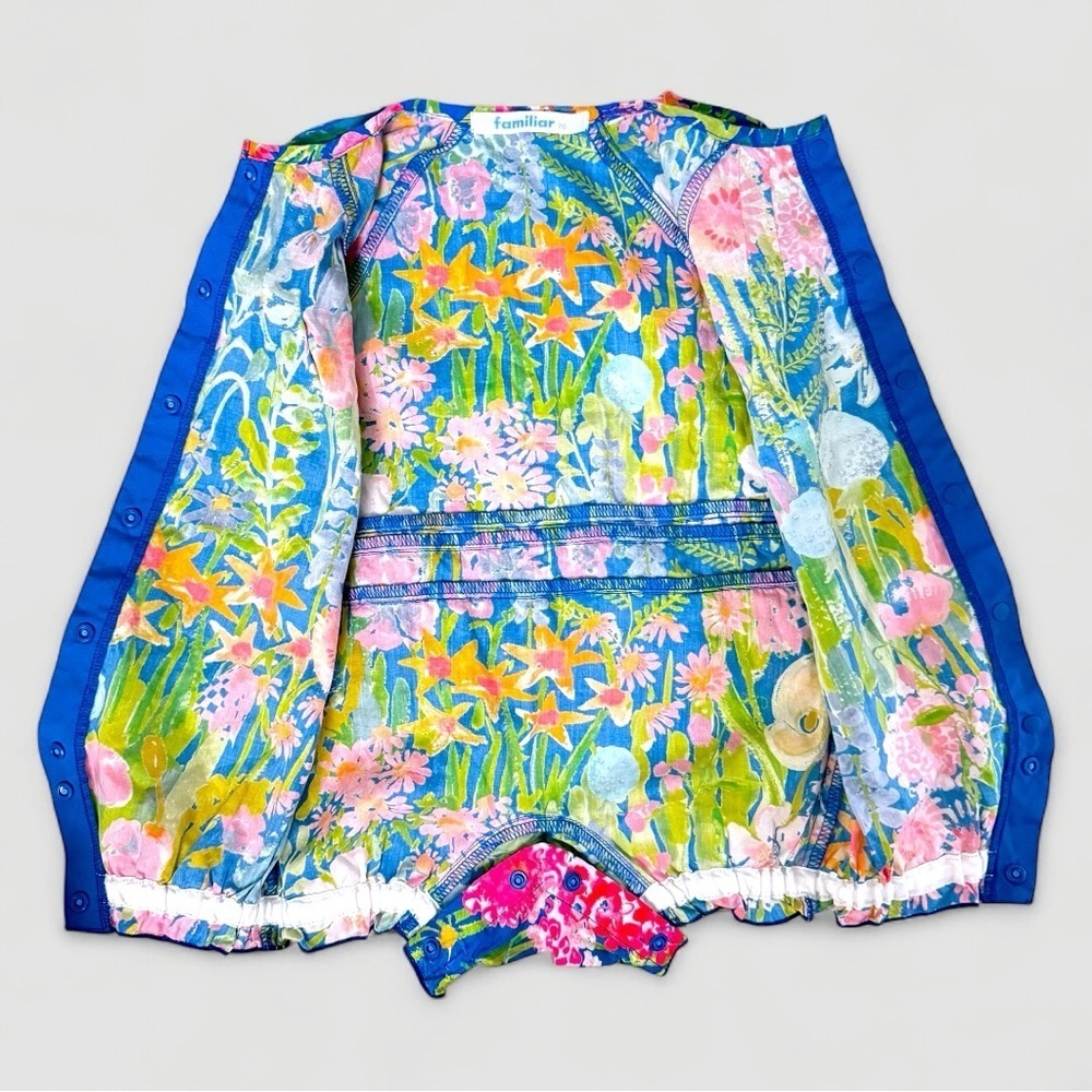 Familiar Japan Baby Girl Floral Bubble Romper 70 / 6–12M Ruffle Butt - Picture 8 of 16